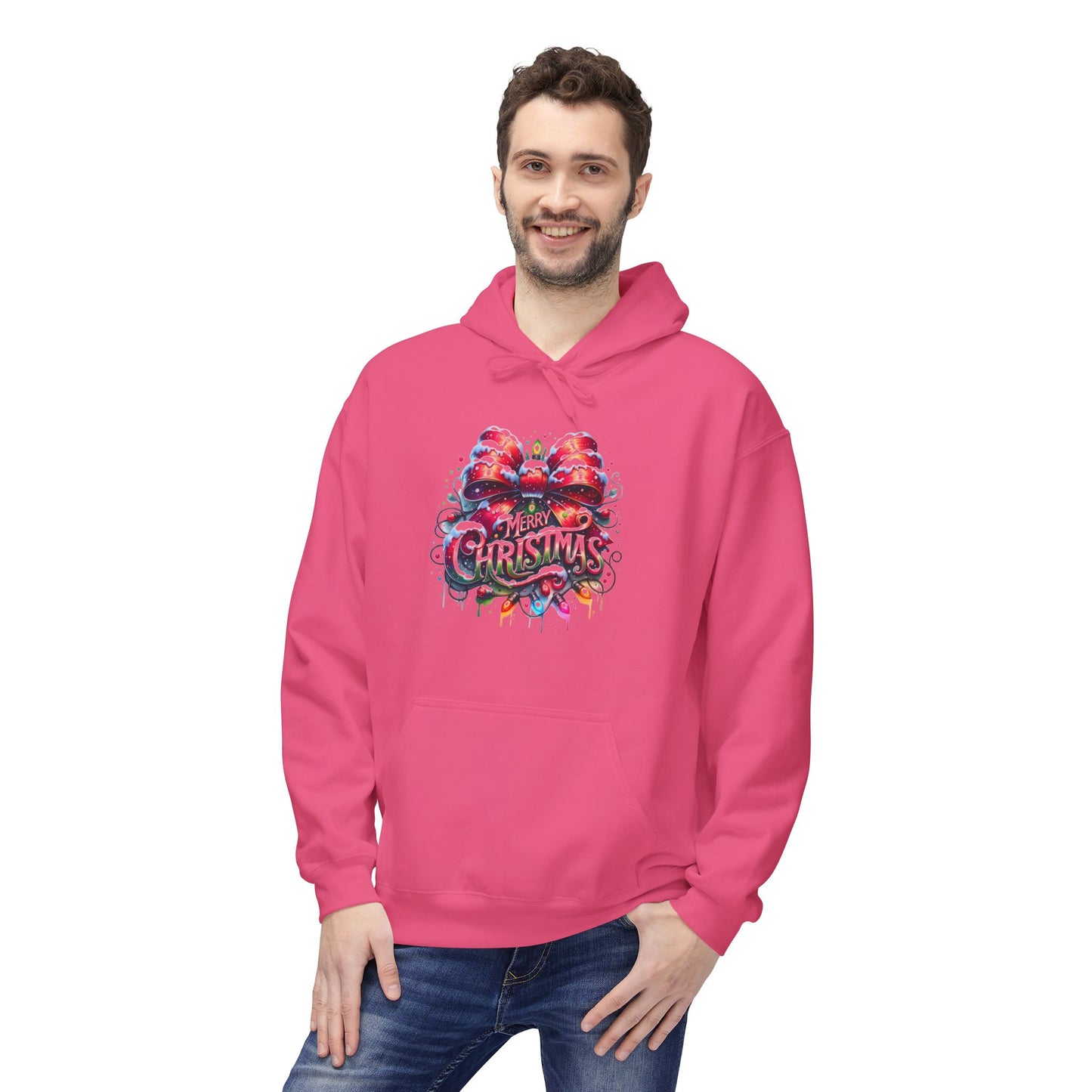 Christmas-Themed Unisex Midweight Softstyle Fleece Hoodie