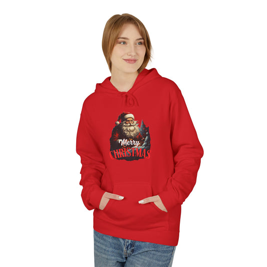 Christmas-Themed Santa with gift Unisex Midweight Softstyle Fleece Hoodie