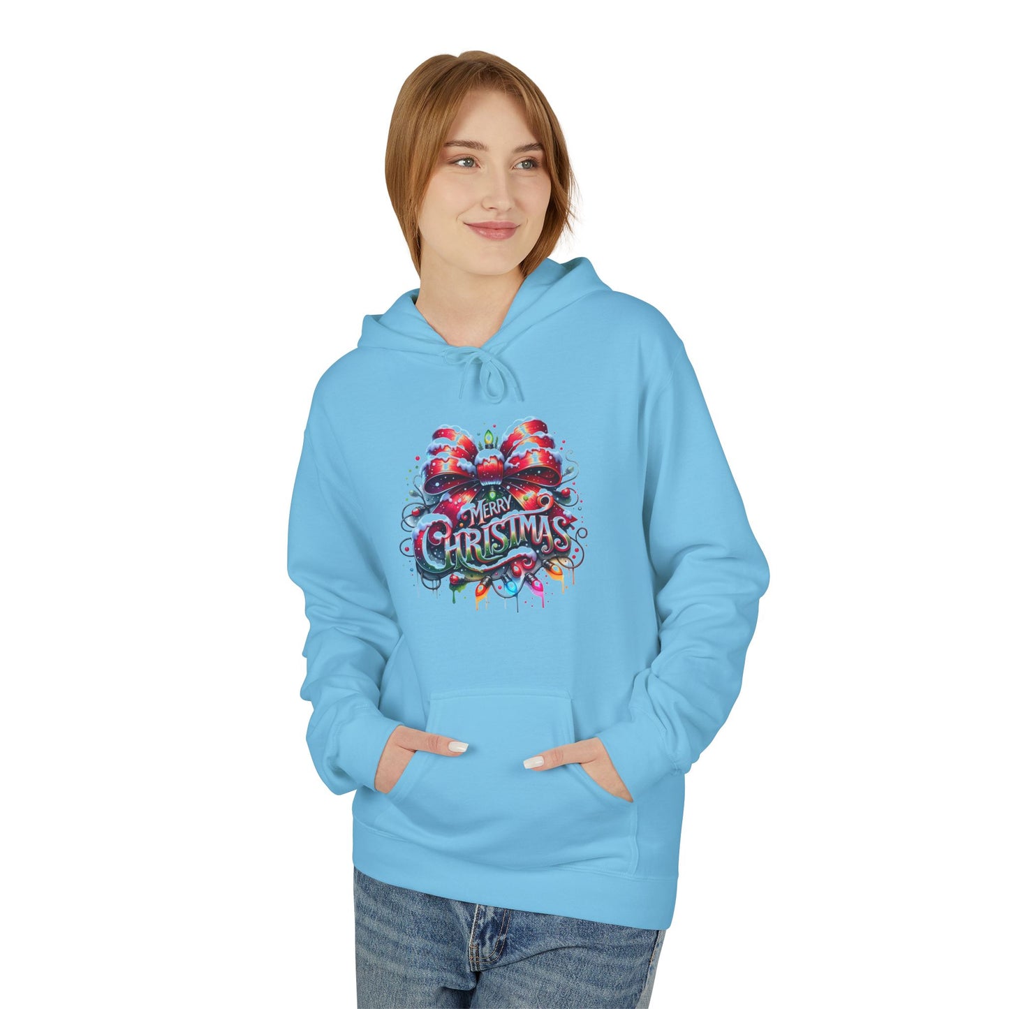 Christmas-Themed Unisex Midweight Softstyle Fleece Hoodie