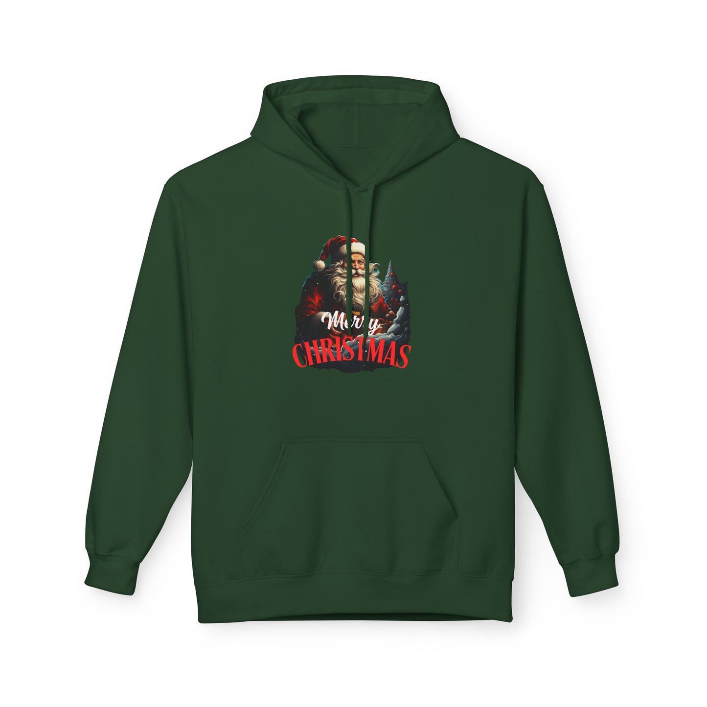 Christmas-Themed Santa with gift Unisex Midweight Softstyle Fleece Hoodie