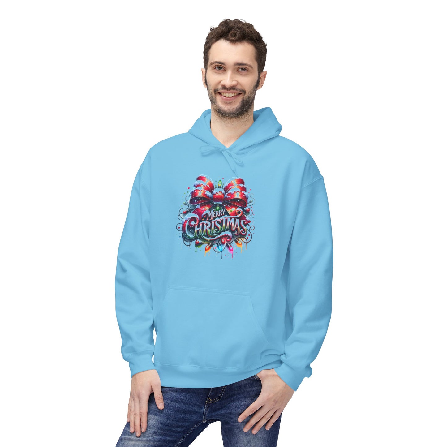 Christmas-Themed Unisex Midweight Softstyle Fleece Hoodie